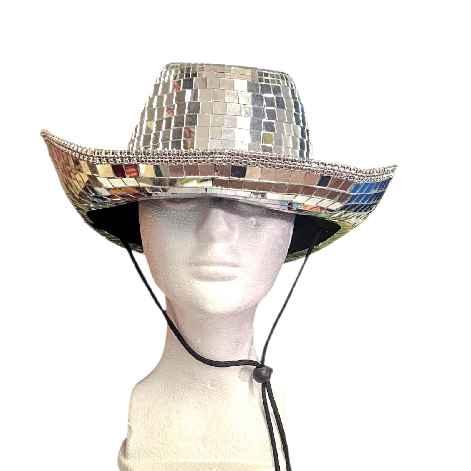 Cowboy Costume Hat disco women silver party hat - Vicais