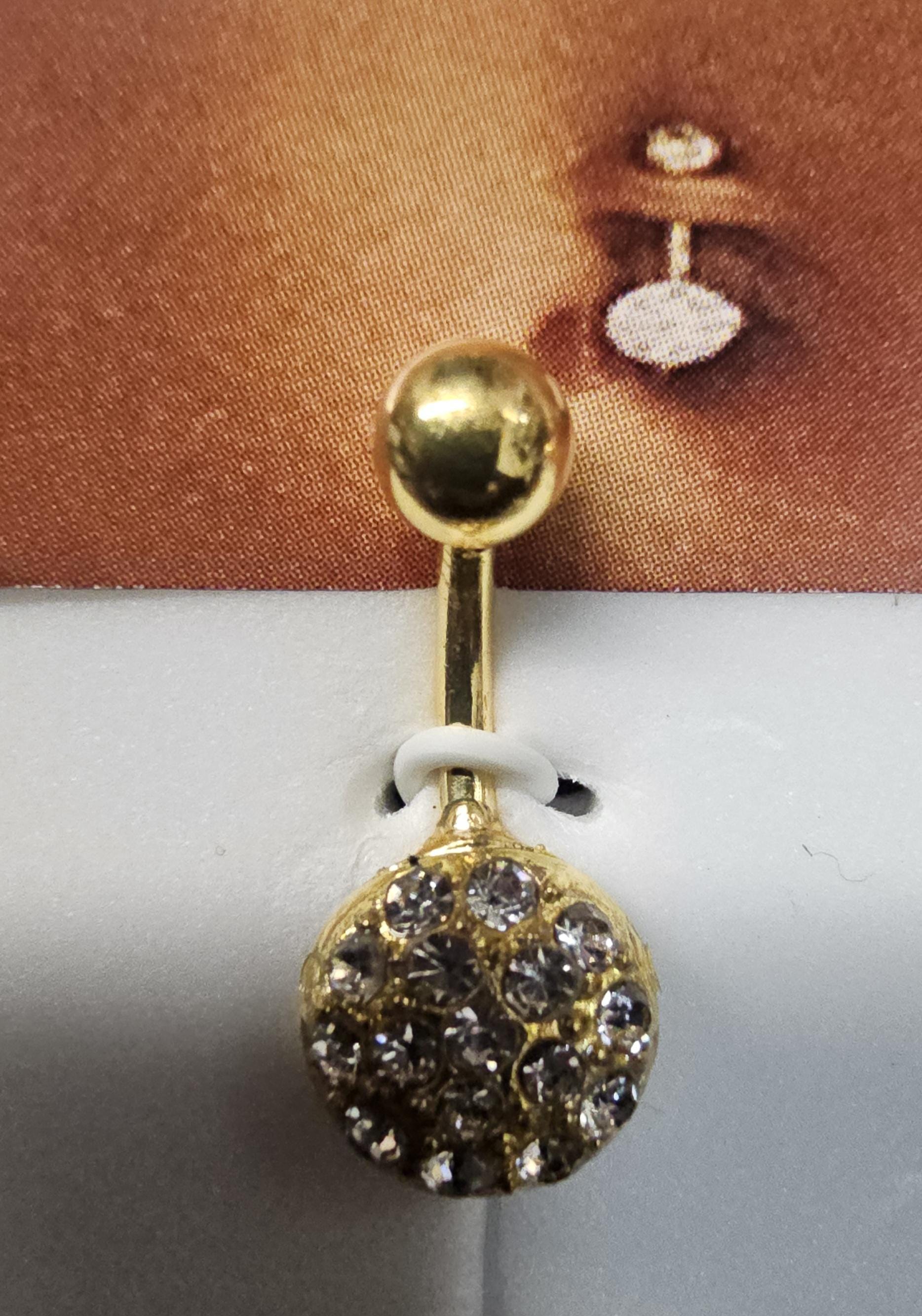 316l surgical steel belly button ring - Vicais