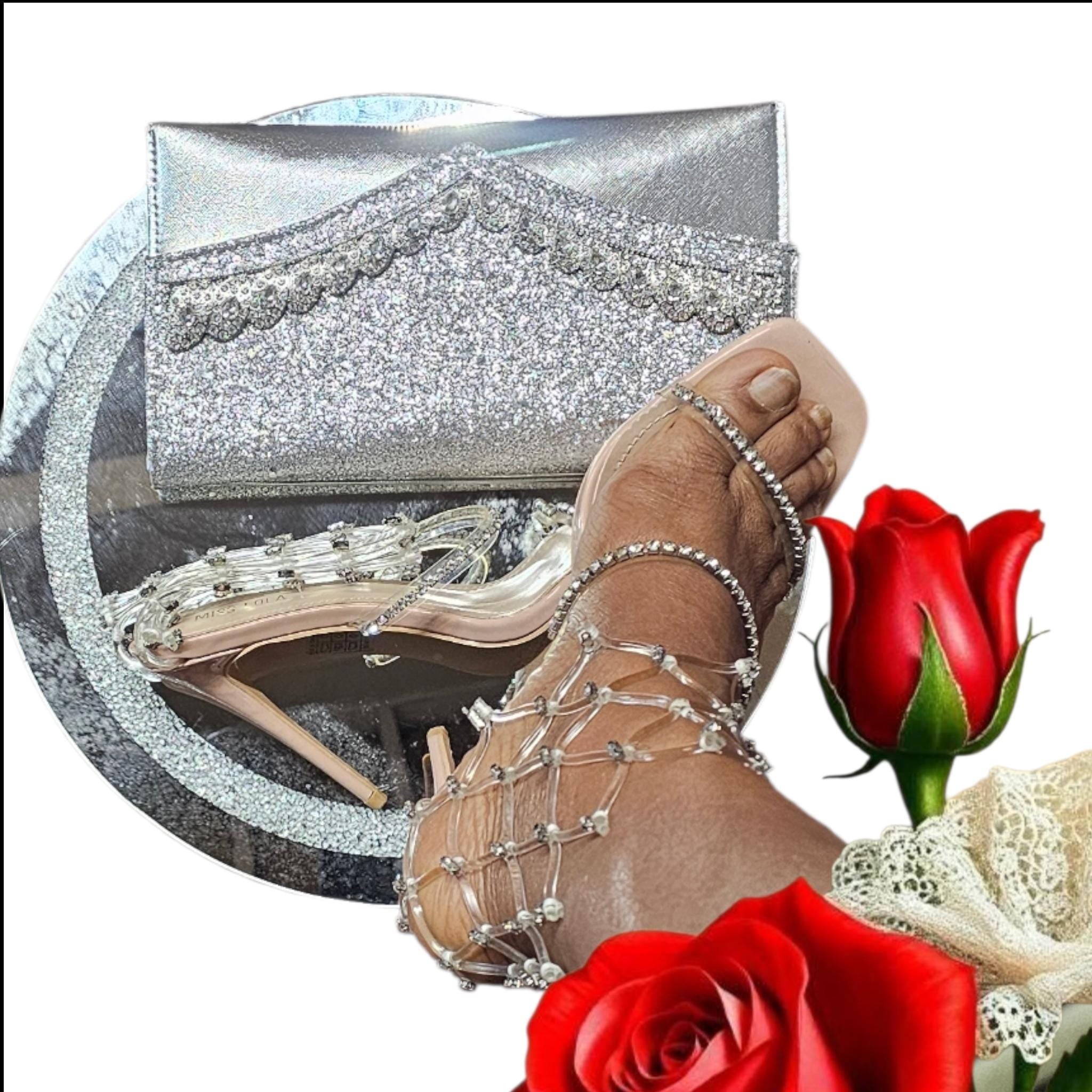 Elegant Ankle Cuff Shoes women shoe and bag set - Vicais