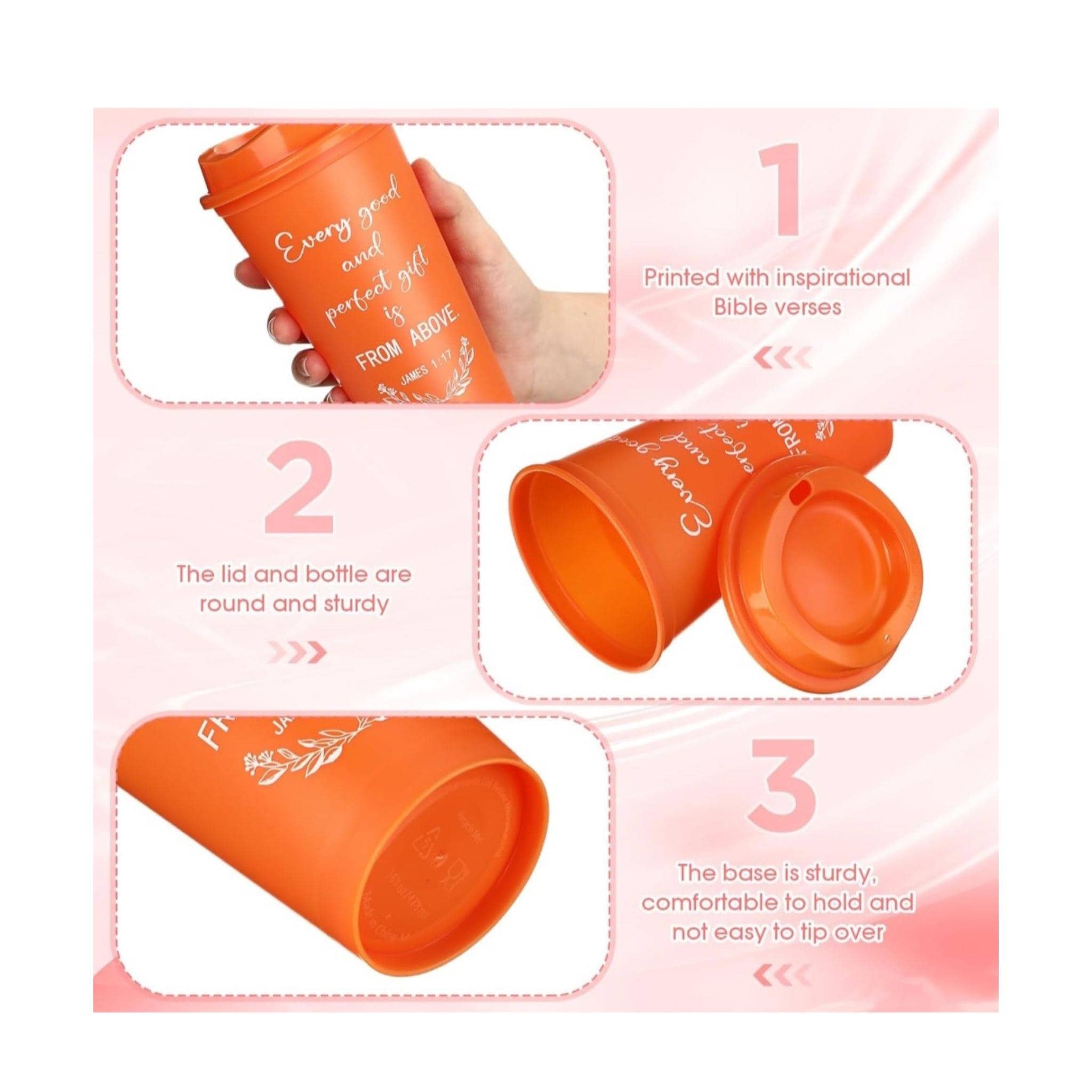 Coffee Cups, Makeup Bag, Keychain Christian Gift Set, Scripture Everyday Living - Vicais