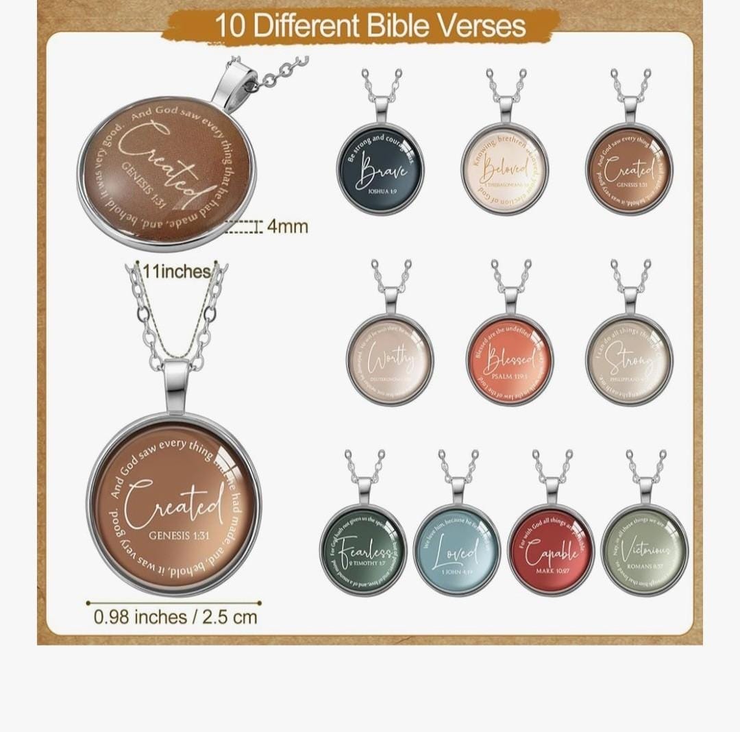 Bible Verse Stainless Steel Necklace - Religious Gift for Women - Vicais