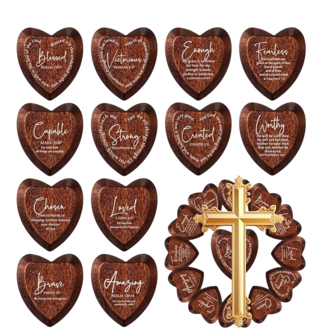 Heart Prayer Wood: Inspirational Christian Gift - Vicais
