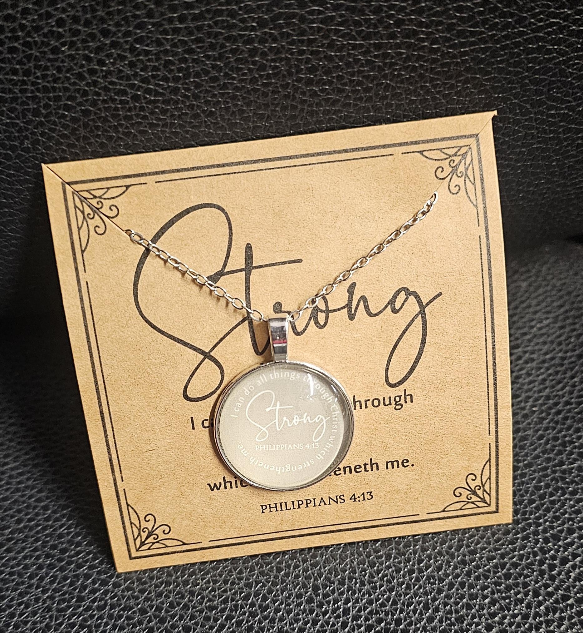 Bible Verse Stainless Steel Necklace - Religious Gift for Women - Vicais