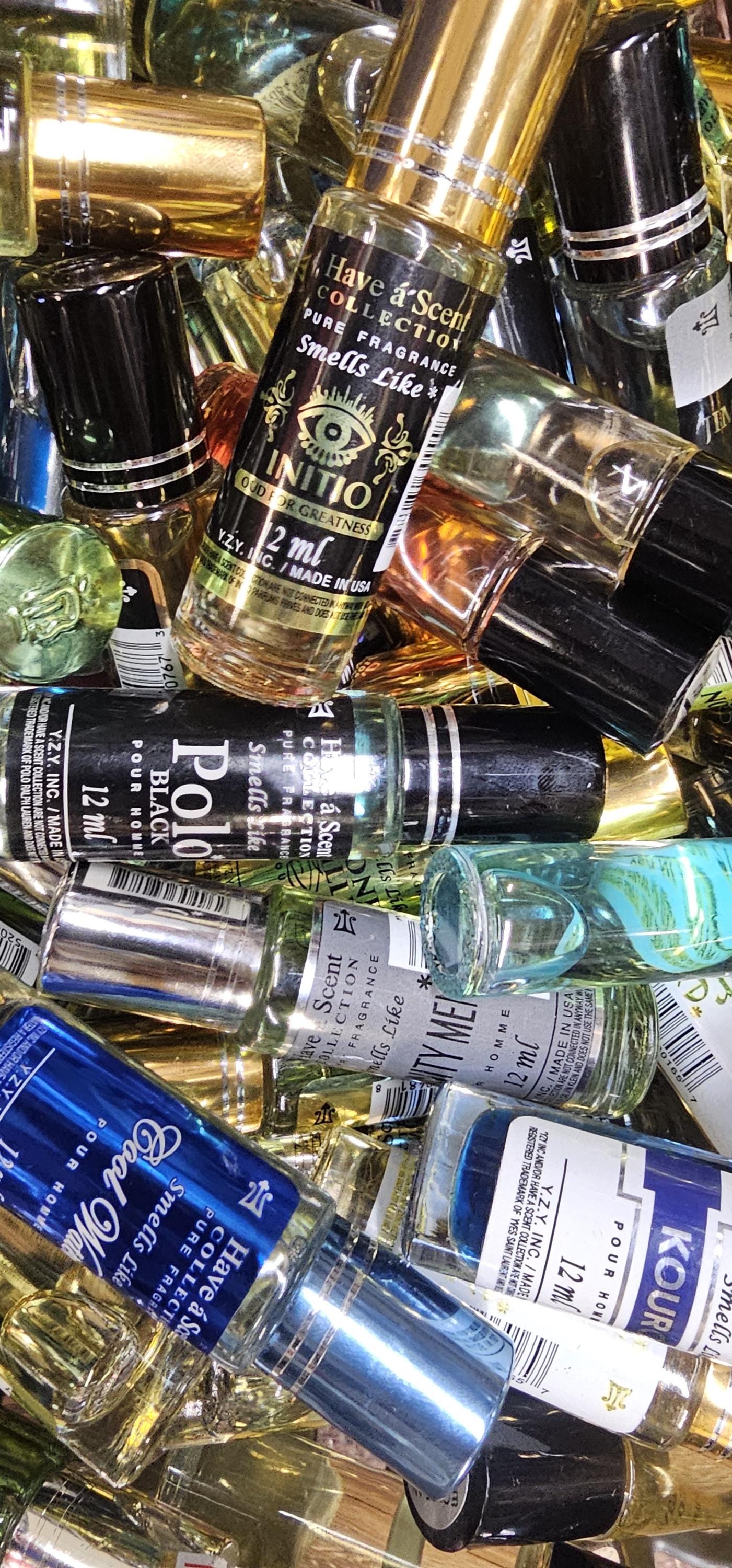 100 pieces men and women 12ml assorted brands perfume oil, wholesale - Vicais