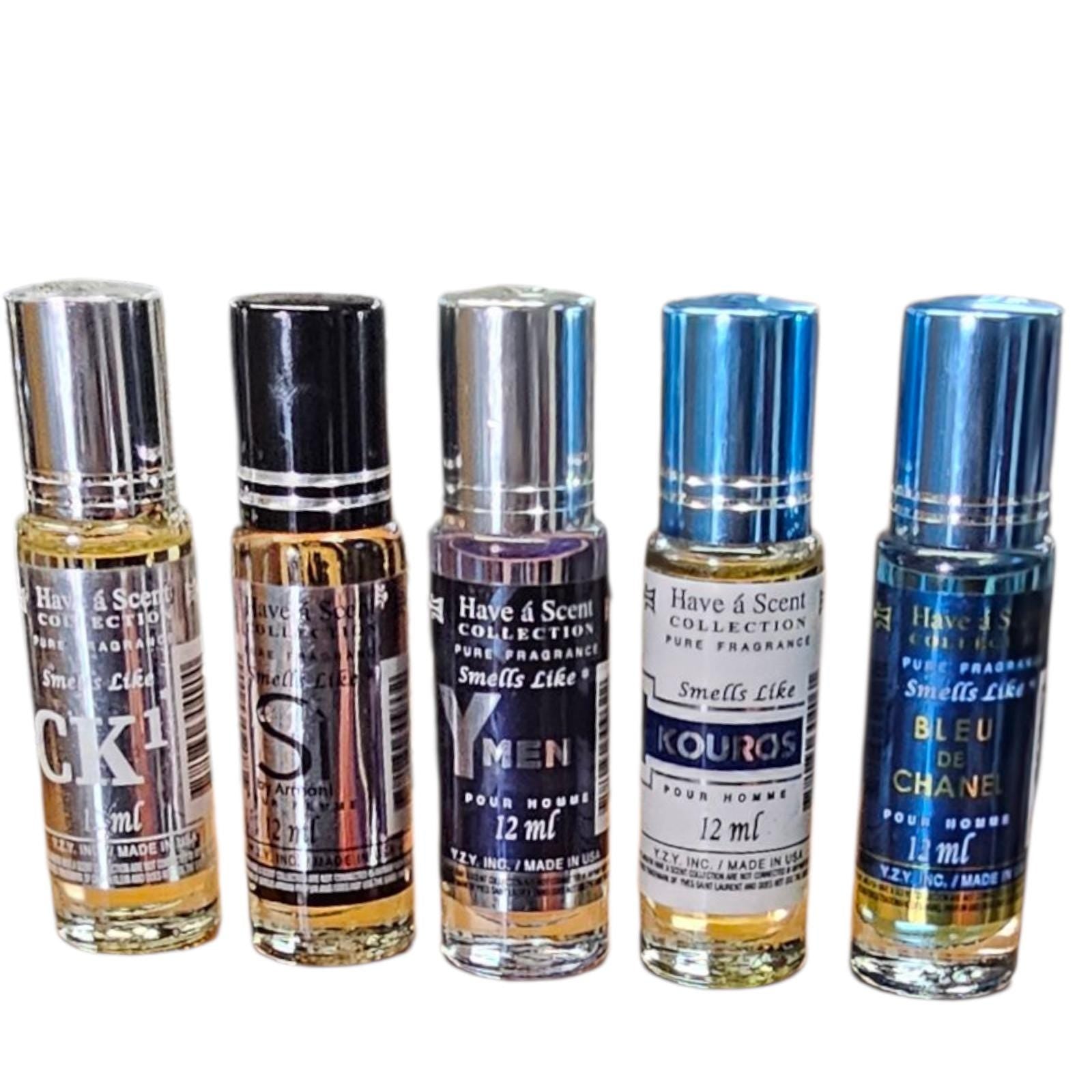 Body oil perfume 5pieces assorted men and women 12ml - Vicais