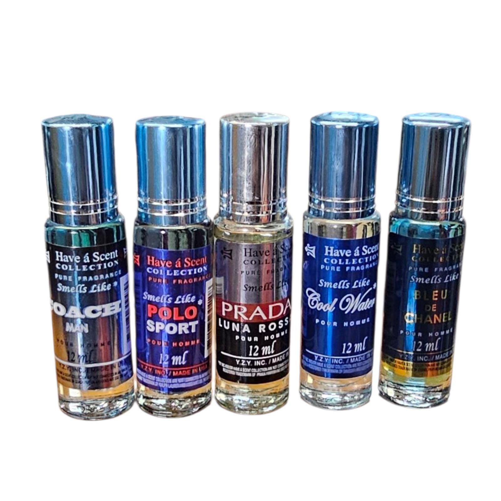 Body oil perfume 5pieces assorted men and women 12ml - Vicais