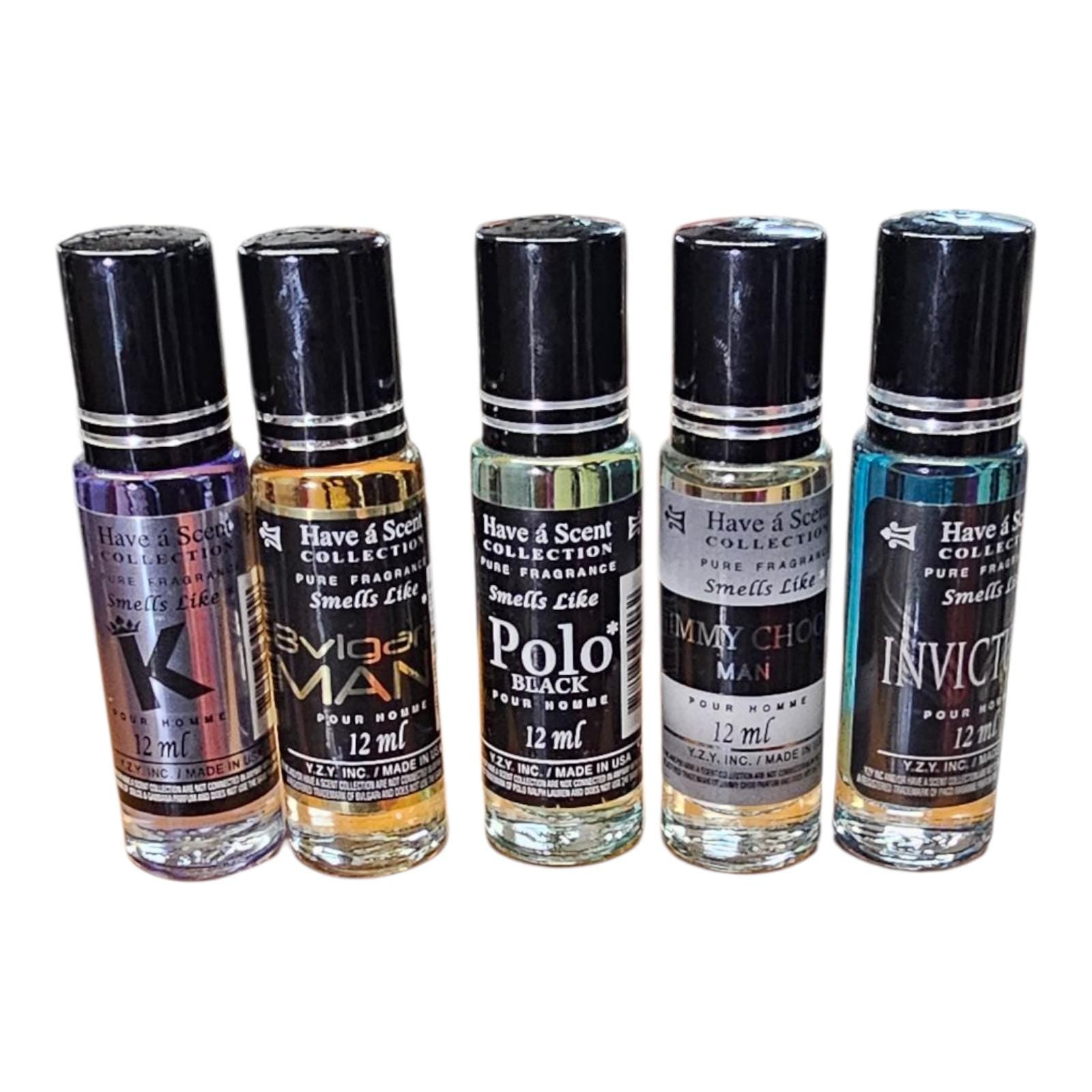 Body oil perfume 5pieces assorted men and women 12ml - Vicais