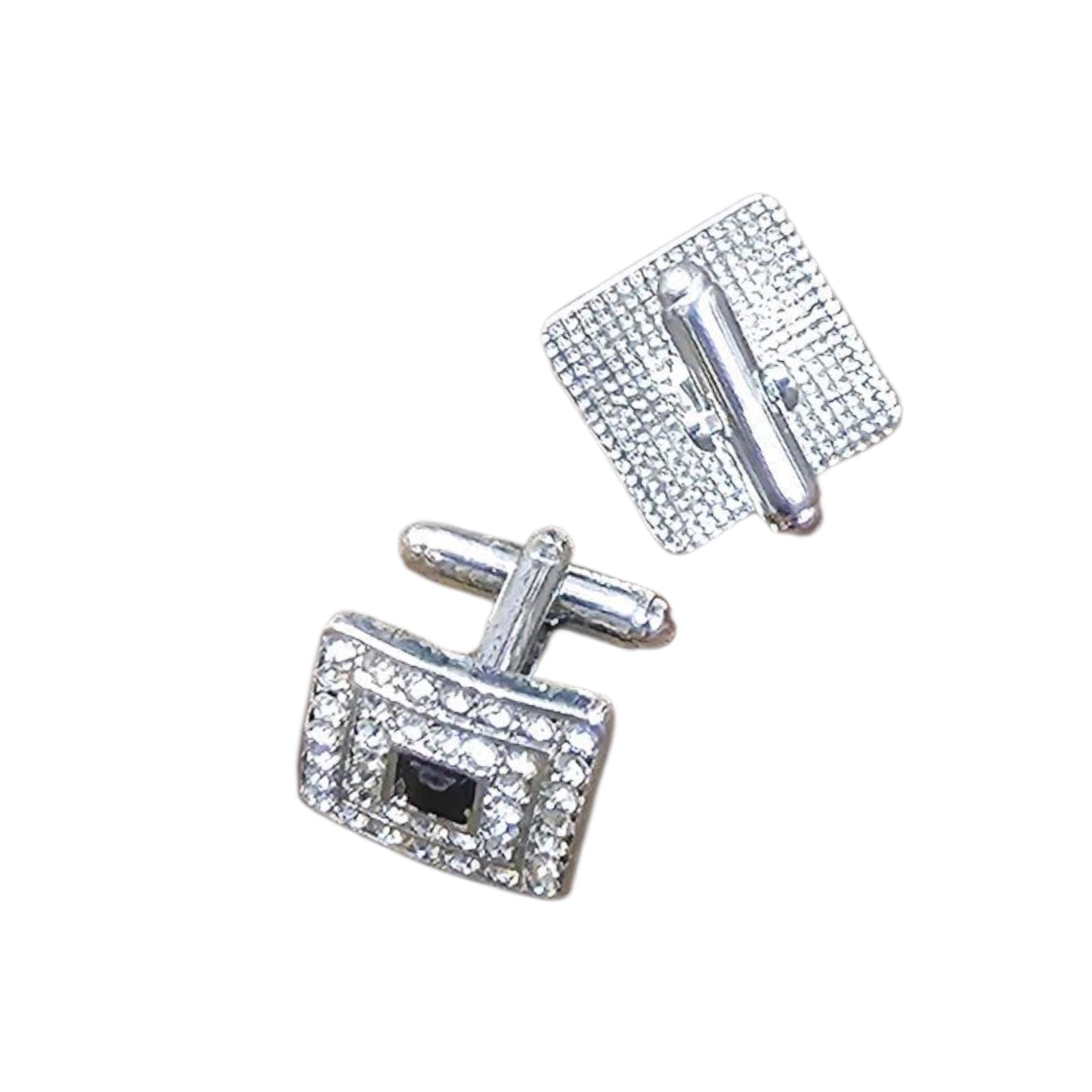 Men classic silver cuff link for shirts - Vicais