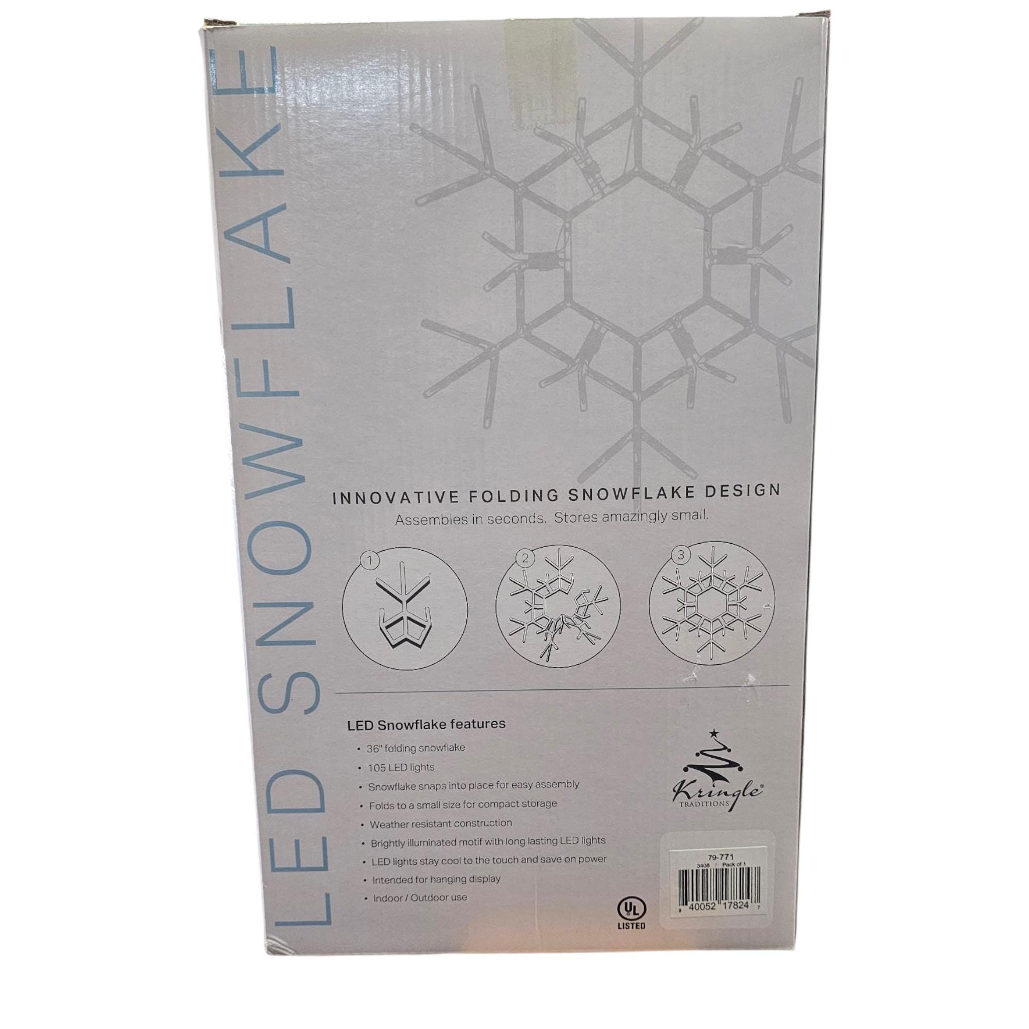 Holiday Festive Decor LED Snowflake String Lights Christmas lighting - Vicais