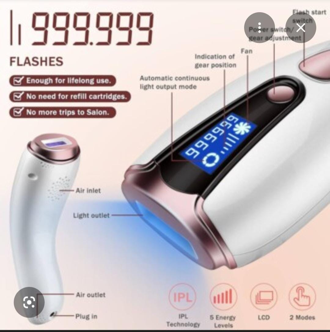 Iston KT01 Laser IPL Photon Hair Removal 36W Painless Removal Body & Face - Vicais