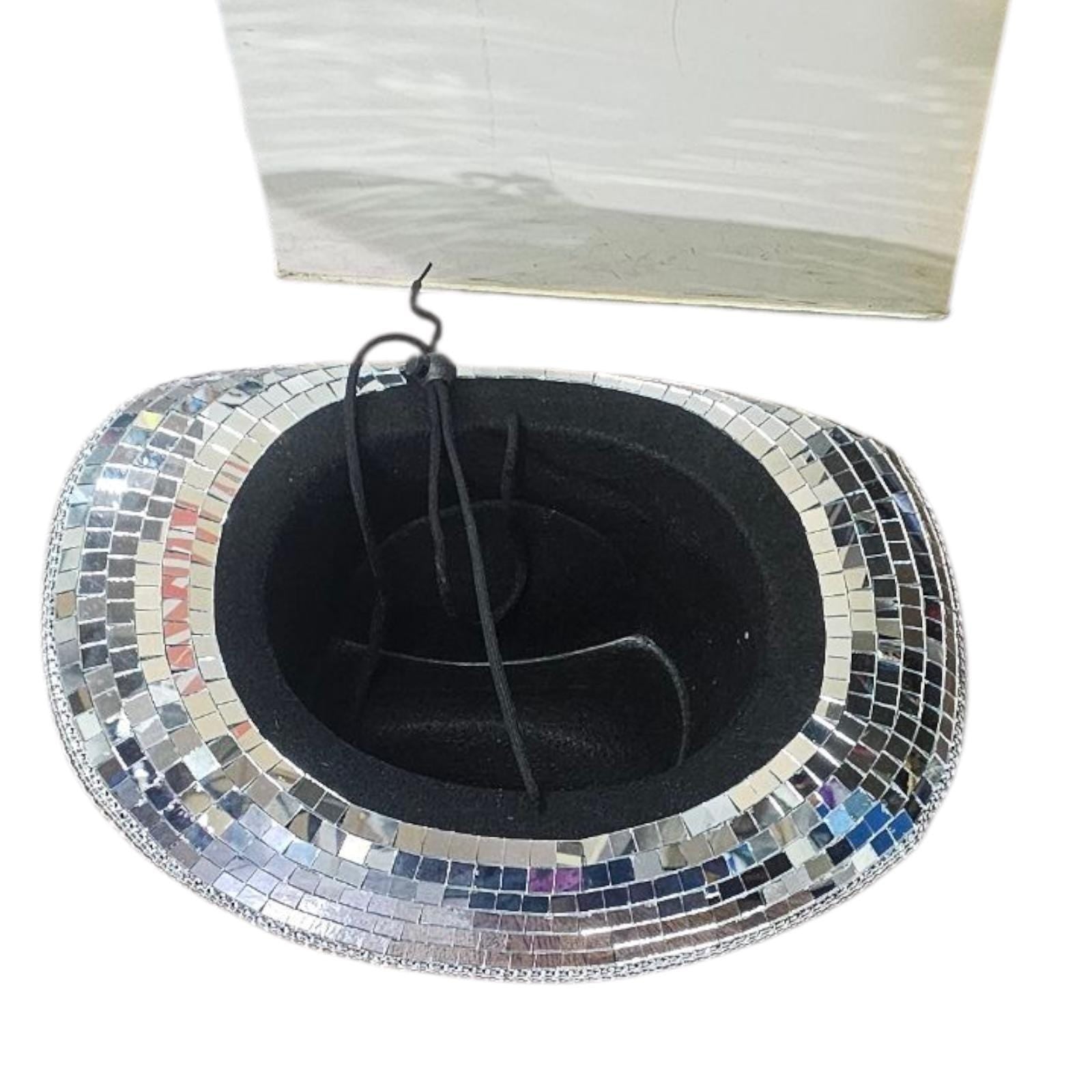 Cowboy Costume Hat disco women silver party hat - Vicais