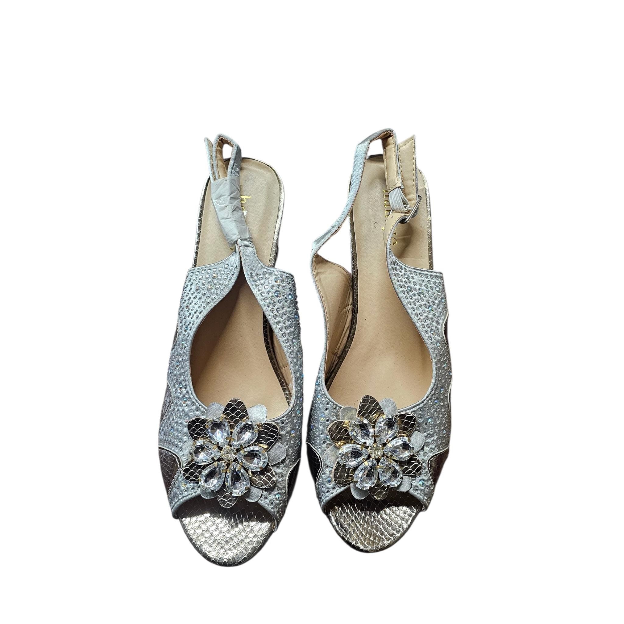 Women Italian rhinestone matching shoe and bag set - Vicais