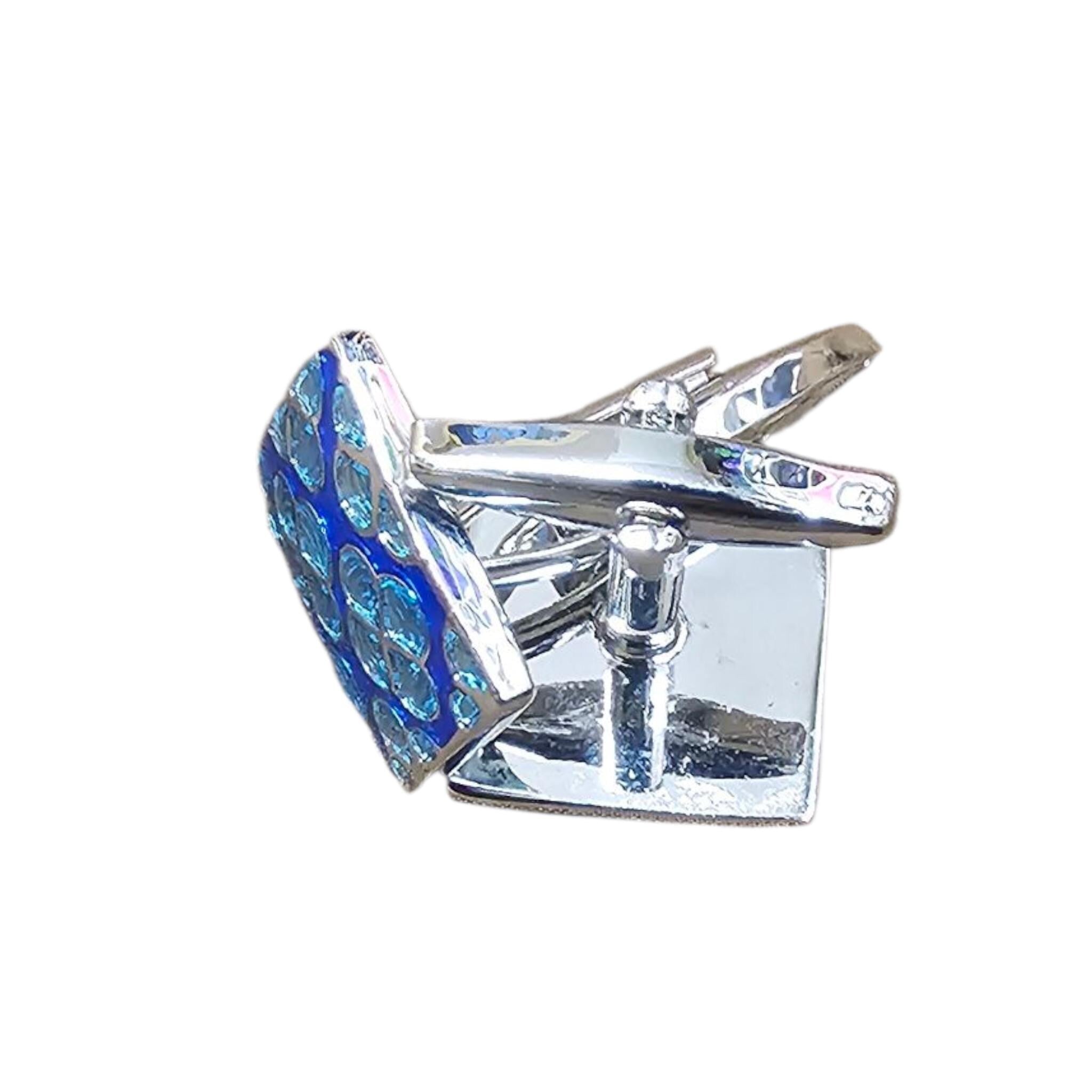 Men classic silver cuff link for shirts - Vicais
