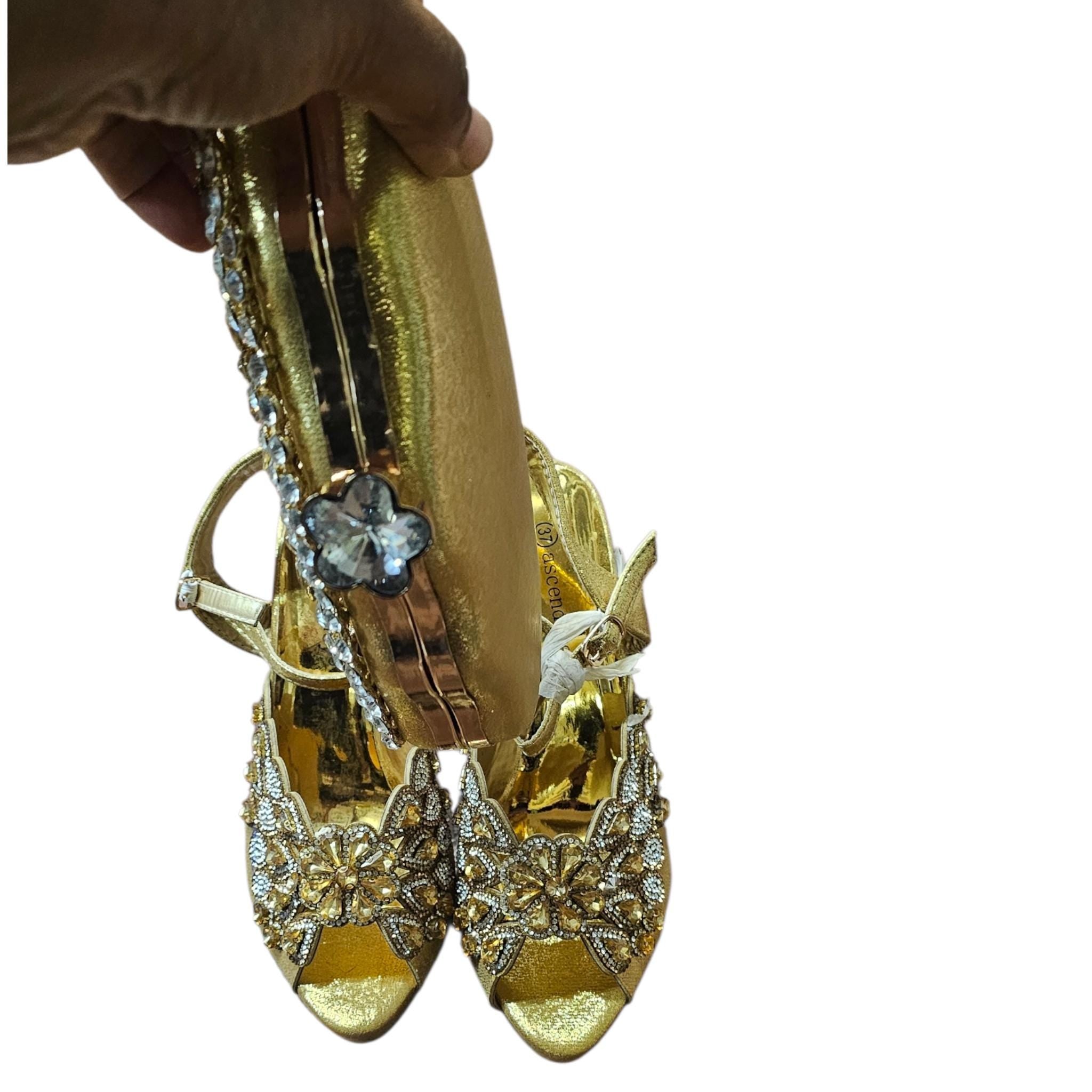 Women Shoes and Bag Set for Evening Party High Heels Pumps Rhinestone Italian shoe - Vicais