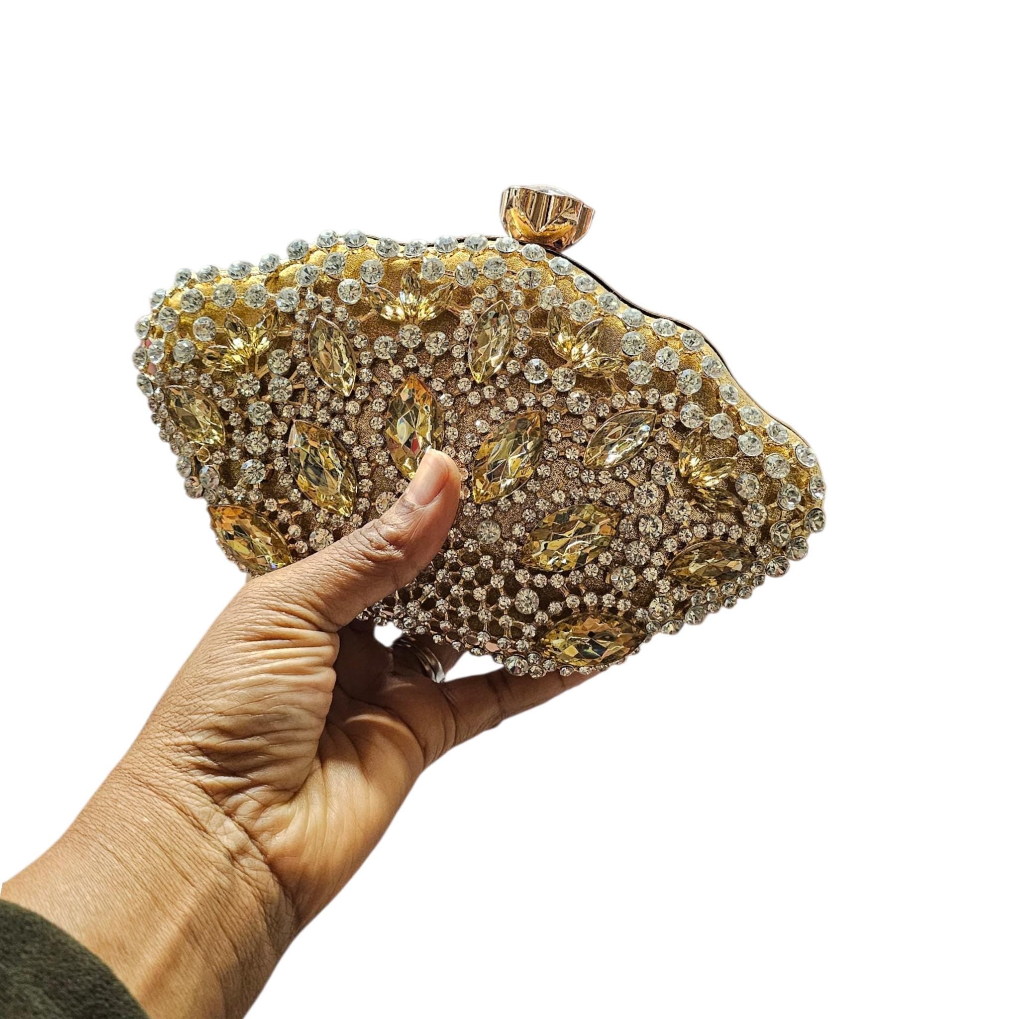 Women Shoes and Bag Set for Evening Party High Heels Pumps Rhinestone Italian shoe - Vicais