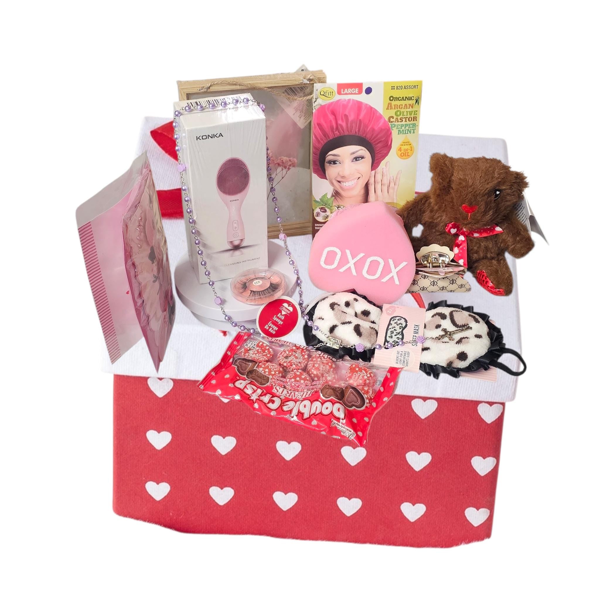 Valentine's Day Spa Gift Set: Including Facial Rejuvenation, Hair Cap women gift basket - Vicais