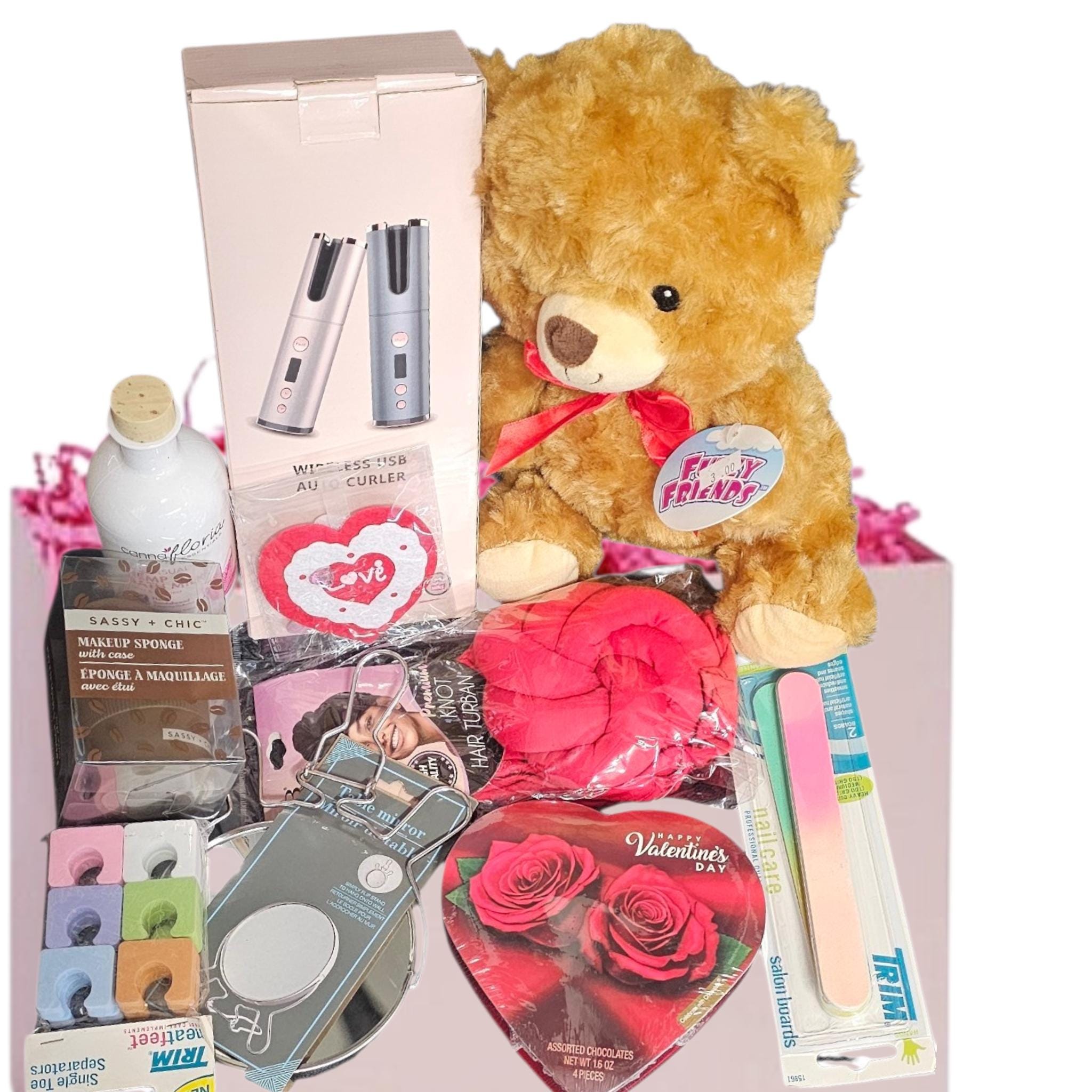 Valentine's Day Assorted Milk Chocolate Candy Gift Basket. - Vicais