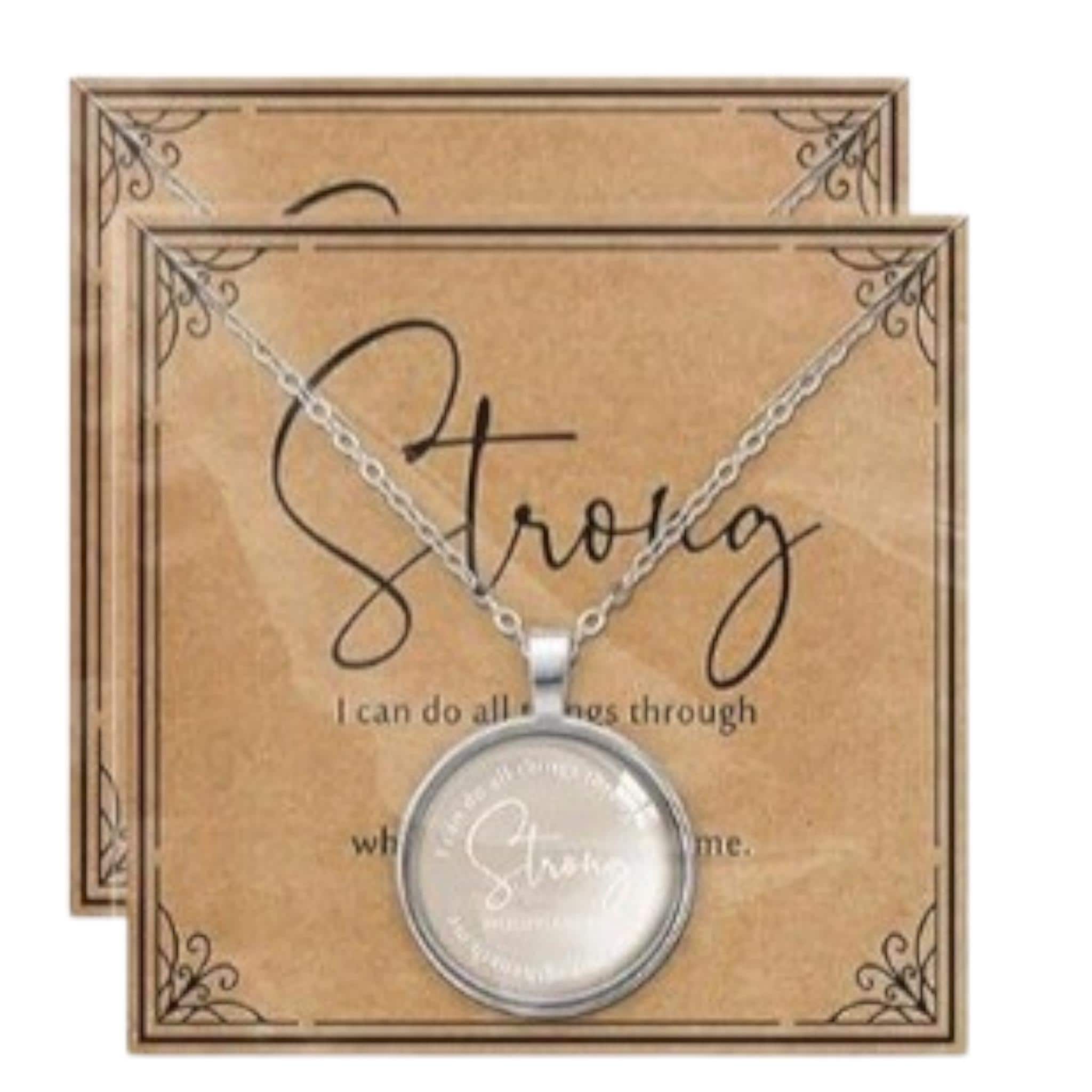 Inspirational Bible Verse Necklace, Religious Gift for Women - Vicais