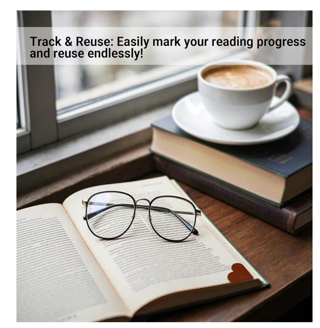 Bible Verse Leather Heart Bookmark, Christian Gift - Vicais