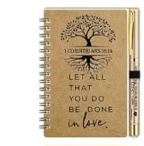 Christian Pocket Notepad and Pen Set, Bible Verse Gift - Vicais