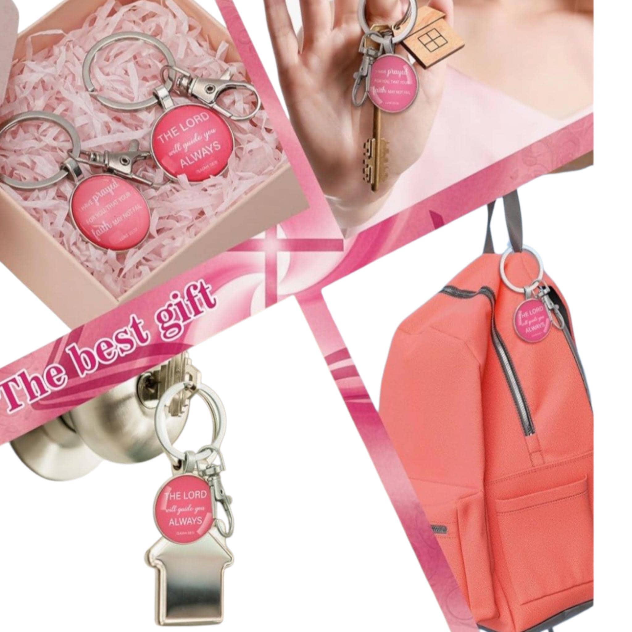 Bible Verse Keychains Religious Scripture Quote Gifts Supplies Inspirational Prayer Keychain for Women - Vicais