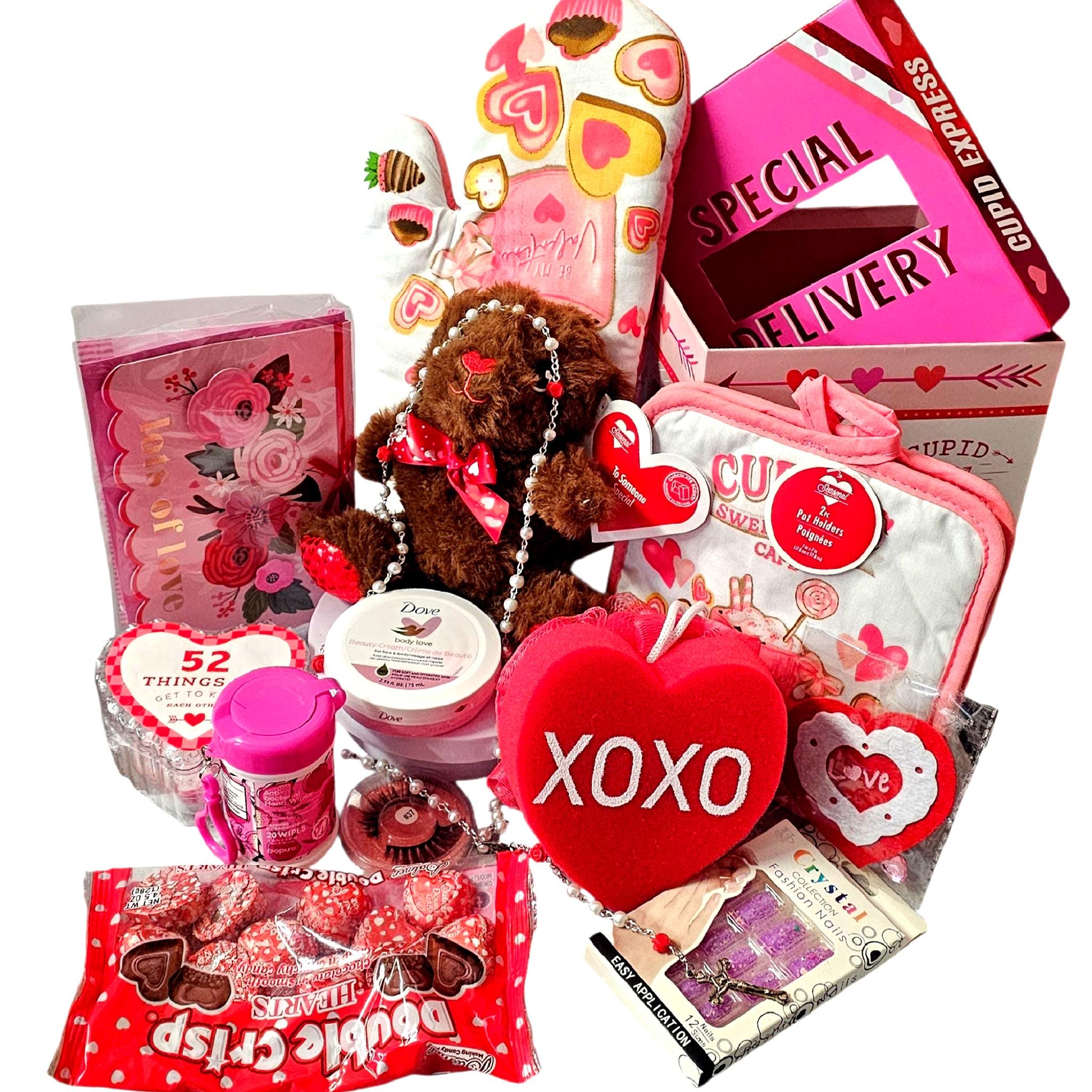 valentine day gift basket carefully-designed thoughtful goodies, including luxury hot pot mate - Vicais