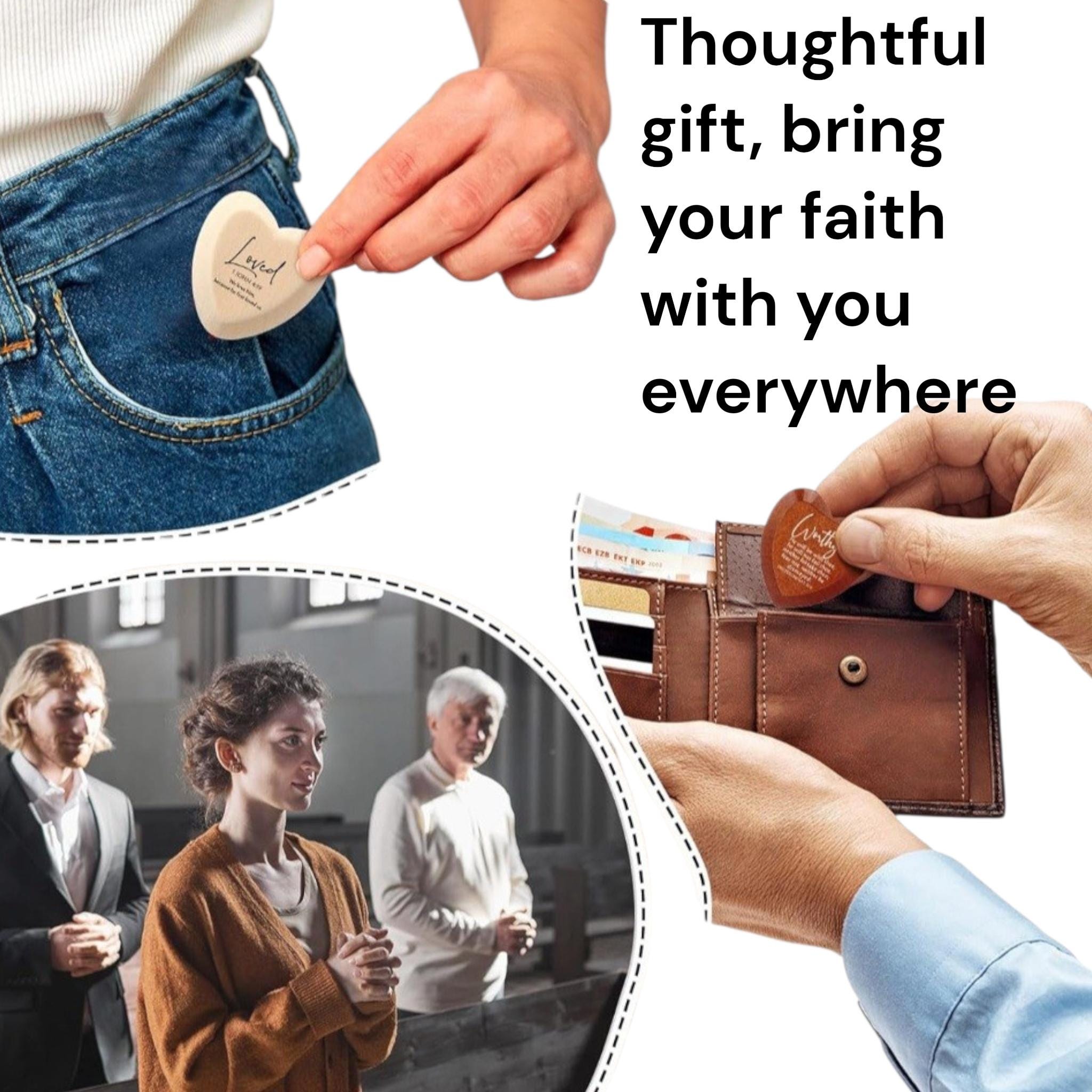 Heart Prayer Wood: Inspirational Christian Gift - Vicais