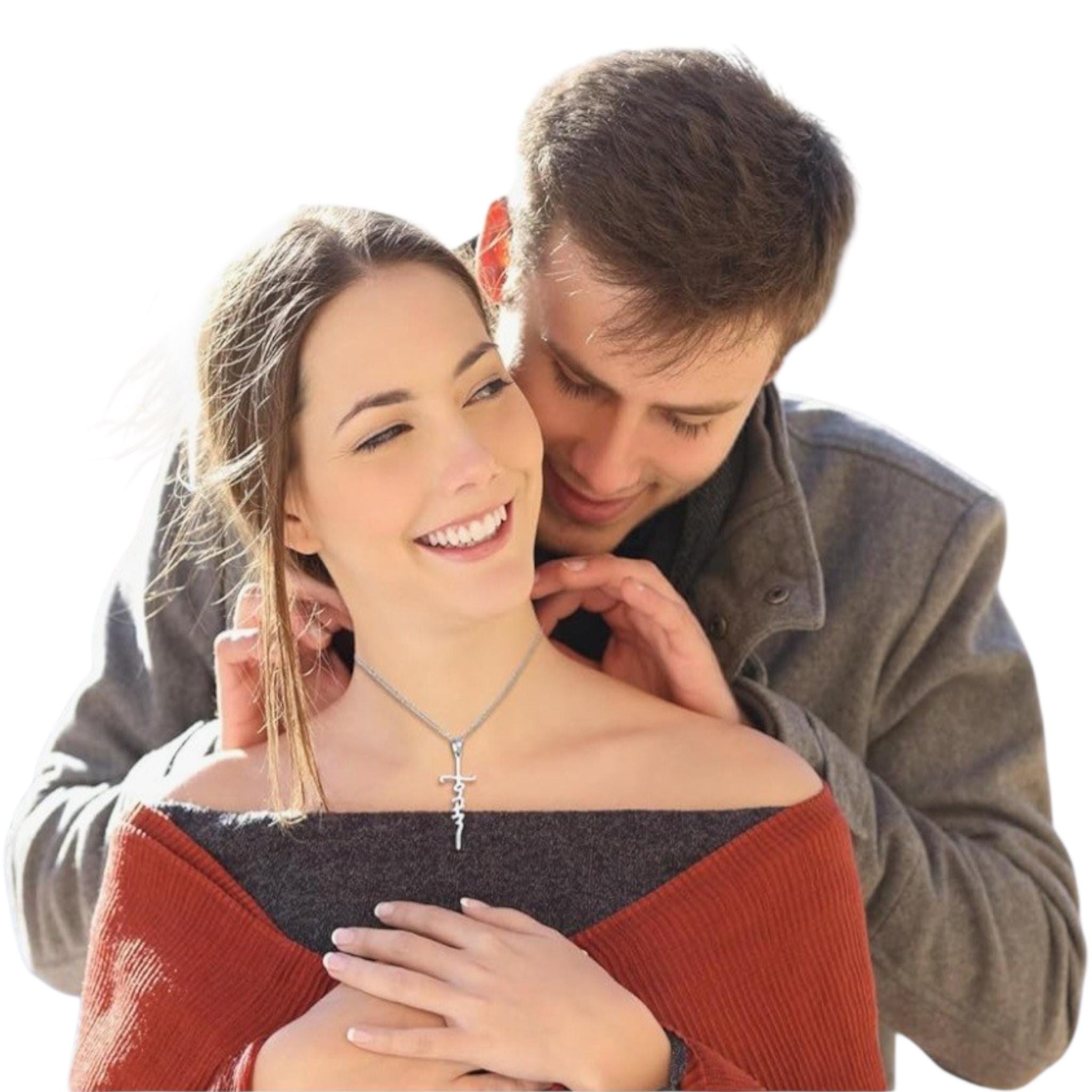 Christian Cross Necklace Christmas Necklace for Women Religious Jewelry Gifts with Bible Verses Cards - Vicais