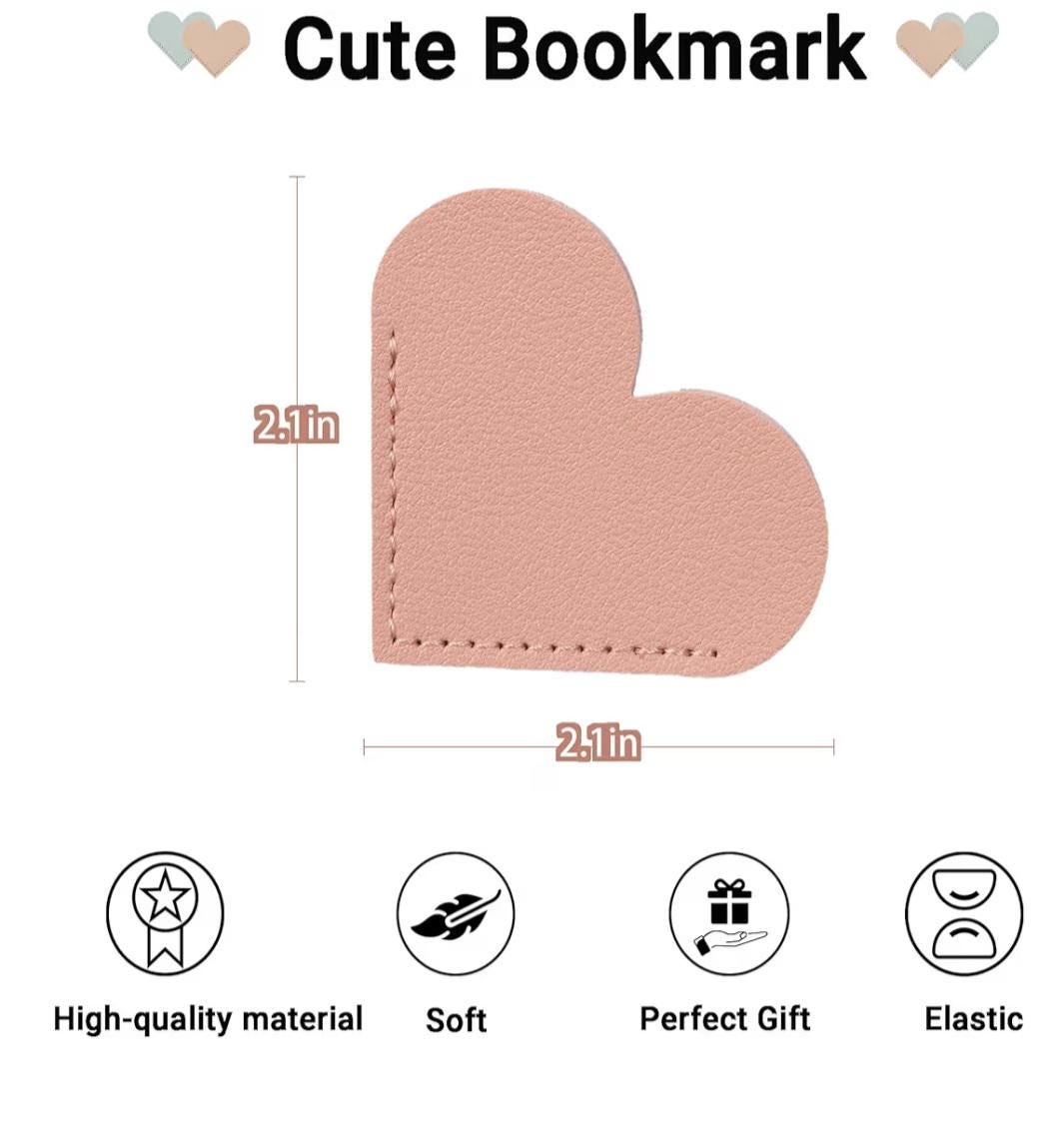 Bible Verse Leather Heart Bookmark, Christian Gift - Vicais